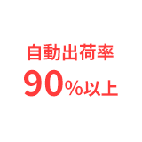 自動出荷率90%以上