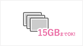 画像容量15GBまでOK